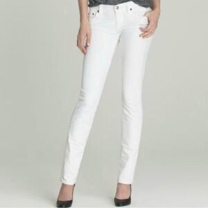 J. Crew White Matchstick Regular Jeans